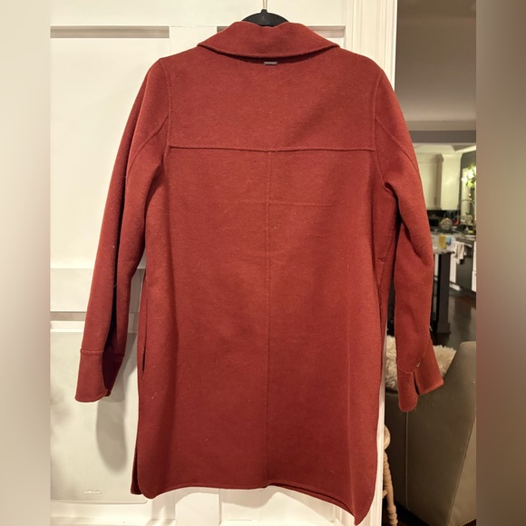 Tahari Burgundy Double Faced Wool Blend Shirt Jacket - Picture 3 of 6